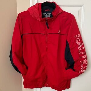 Nautica Red and Black Zip-Up Jacket - Never Been Worn, no tags